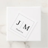 Classic Monogram Wedding Border line Bedankjes Labels (In situ)