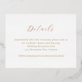 Classic Monogram Wedding Foil Enclosure Card Folie Uitnodiging Briefkaart (Voorkant)