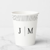 Classic Monogram Wedding line Papieren Bekers (Achterkant)