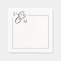 Classic Monogram Wedding Napkin