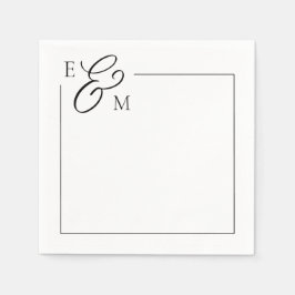 Classic Monogram Wedding Napkin Servet
