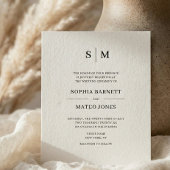 Classic Monogram White QR Code 4 Photo Wedding