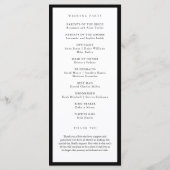 Classic Monogram Wreath Wedding Program Menu (Achterkant)