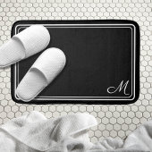 Classic Monogrammed Black and White Hotel Chic Badmat