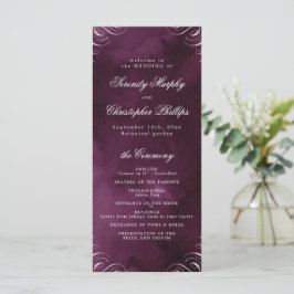 Classic Moody Masala Calligraphy Wedding Programme Menu
