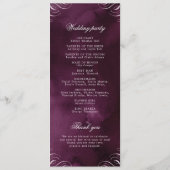 Classic Moody Masala Calligraphy Wedding Programme Menu (Achterkant)