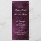 Classic Moody Masala Calligraphy Wedding Programme Menu (Voorkant)