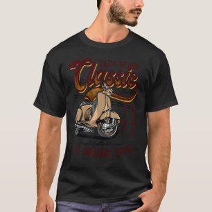 Classic Moped Rider Birthday 1977 T-shirt
