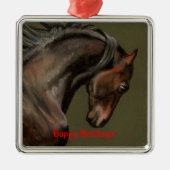 Classic Morgan Stallion Metalen Ornament (Voorkant)