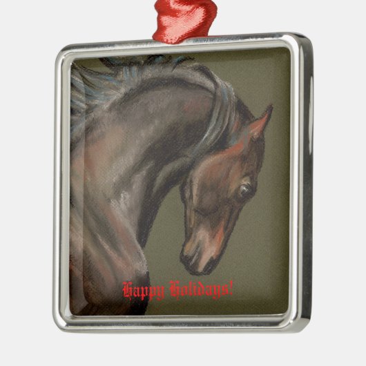 Classic Morgan Stallion Metalen Ornament (Links)