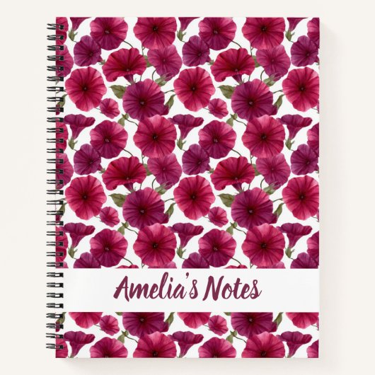 Classic Morning Glory Pattern Name Notitieboek (Voorkant)