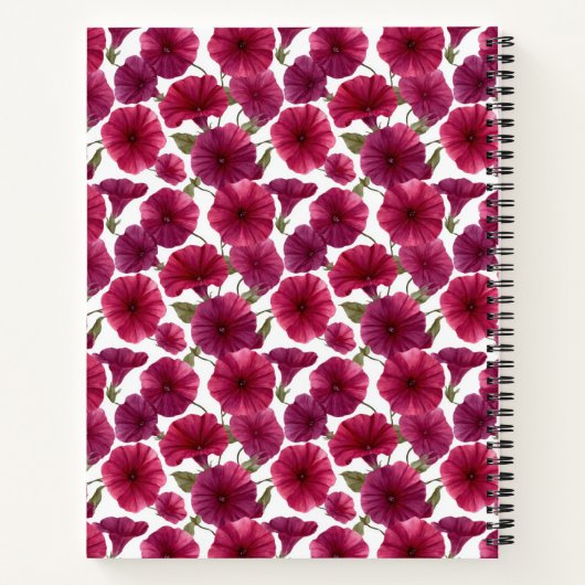 Classic Morning Glory Pattern Name Notitieboek (Achterkant)