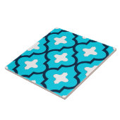 Classic Moroccan Tile, Indigo and Sky Blue Tegeltje (Zijkant)