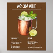Classic Moscow Mule Receptenbar Poster (Voorkant)