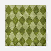 Classic Mossy Green Argyle Geometric Pattern Magneet (Voorkant)