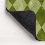 Classic Mossy Green Argyle Geometric Pattern Muismat (Hoek)