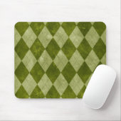 Classic Mossy Green Argyle Geometric Pattern Muismat (Met muis)