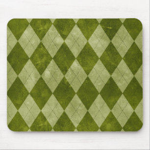Classic Mossy Green Argyle Geometric Pattern Muismat