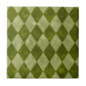 Classic Mossy Green Argyle Geometric Pattern Tegeltje (Voorkant)