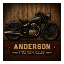 Classic Motorcycle Vintage Motor Club Rustic 