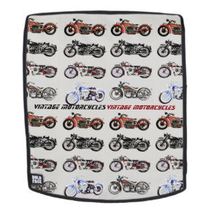 CLASSIC  MOTORCYCLI Red Black Grey Rugtassen