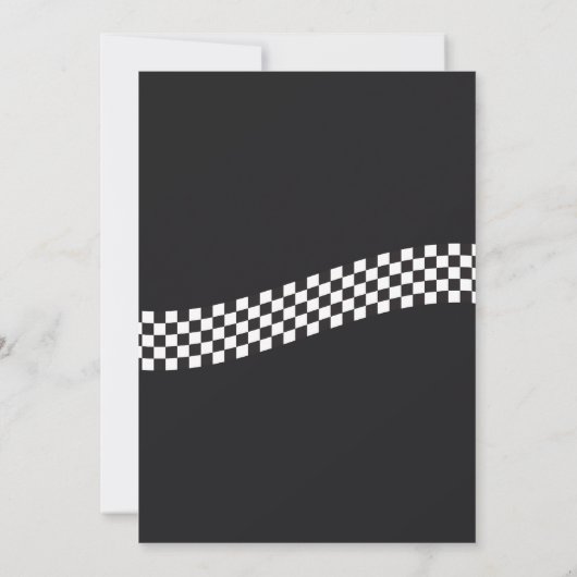 Classic motorfiets baby shower kaart (Achterkant)