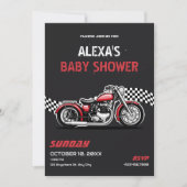 Classic motorfiets baby shower kaart (Voorkant)