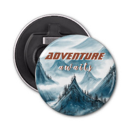 Classic Mountains Adventure Inspirerend offerte Button Flesopener