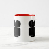  CLASSIC MOVIE CAMERA ICON ONTWERP TWEEKLEURIGE KOFFIEMOK (Center)