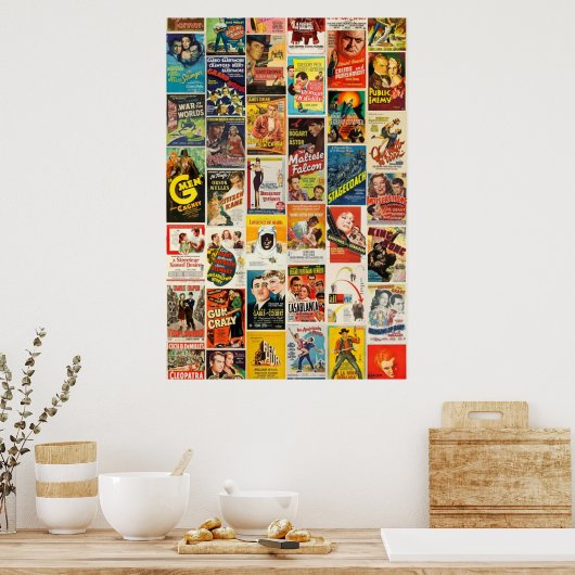 Classic Movie Collage Poster (Keuken)