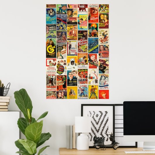 Classic Movie Collage Poster (Thuiskantoor)