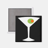 Classic Movie Martini Magnet (zwart) (Voorkant / Achterkant)