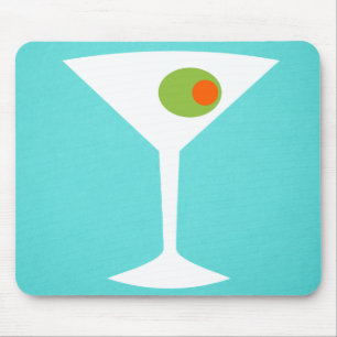 Classic Movie Martini Mousepad (turquoise) Muismat