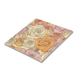 Classic Mozaïek Roos Keramische Tegels voor gangen Tegeltje