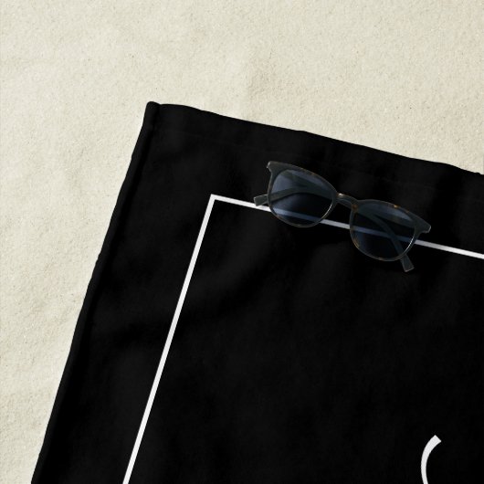 Classic Mr & Mrs Custom Naam Handdoek, Bruiloftsge Strandlaken (In situ)