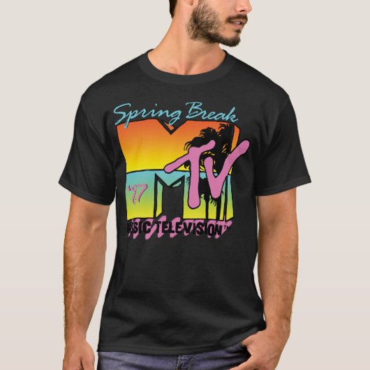 Classic MTV Logo Spring Break 87' Long-Sleeve T-Sh T-shirt (Voorkant)