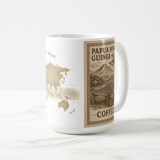 Classic Mug, 325 ml - Coffee & Papua New Guinea Koffiemok (Voorkant rechts)