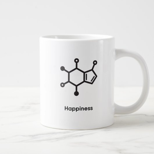 Classic Mug - Caffeine = Happiness Grote Koffiekop (Rechts)