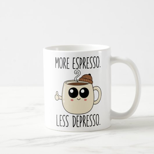 Classic Mug - More Espresso. Less Depresso. Koffiemok (Rechts)
