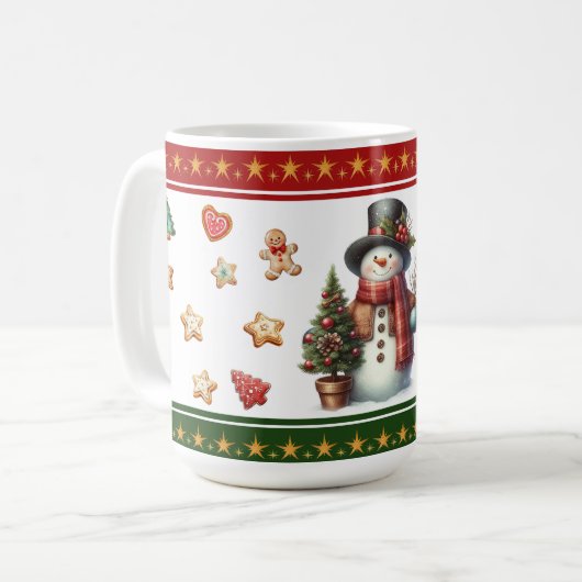 Classic Mug with Snowman and Christmas Cookies Koffiemok (Voorkant links)