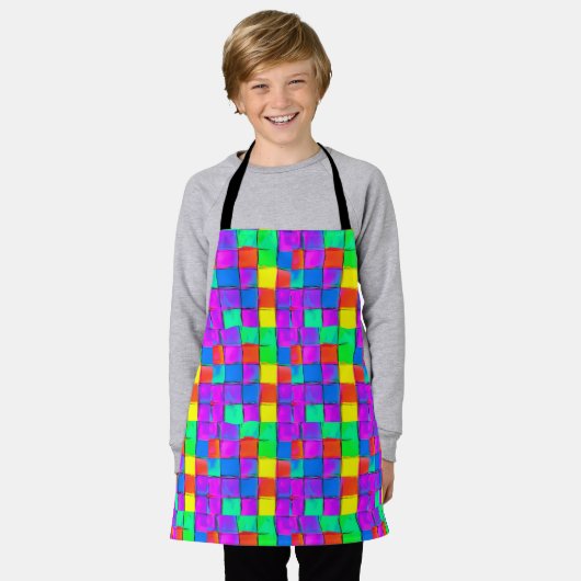 Classic Multi Colour Shapes Pattern Modern Schort (Gedragen)