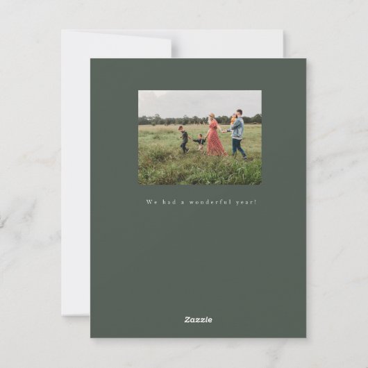 Classic multi photo Christmas card Feestdagenkaart (Achterkant)