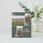 Classic multi photo Christmas card Feestdagenkaart (Staand voorkant)