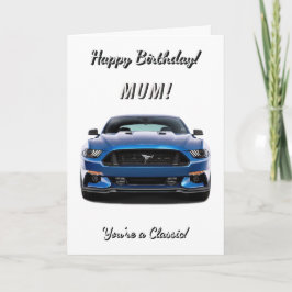 Classic Mum Blue Je bent een klassieke witte verja Kaart