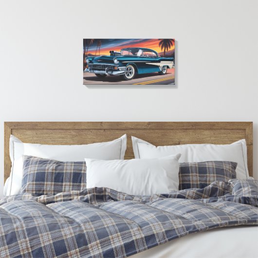 Classic Muscle Car 1956 Canvas Afdruk (Insitu (Slaapkamer))