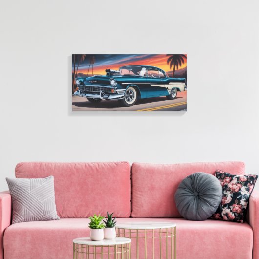 Classic Muscle Car 1956 Canvas Afdruk (Insitu (Woonkamer))