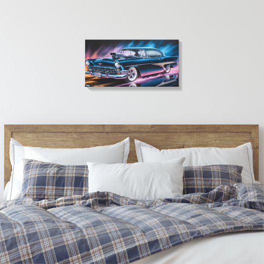 Classic Muscle Car 1956 Canvas Afdruk (Insitu (Slaapkamer))