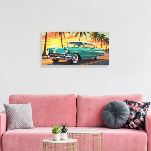 Classic Muscle Car 1957 Canvas Afdruk (Insitu (Woonkamer))