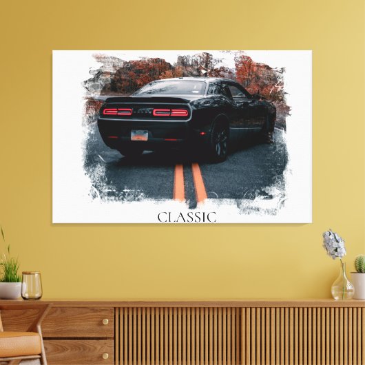 *~* Classic Muscle Car Antiek Oud Canvas Afdruk (Insitu (Woonkamer))