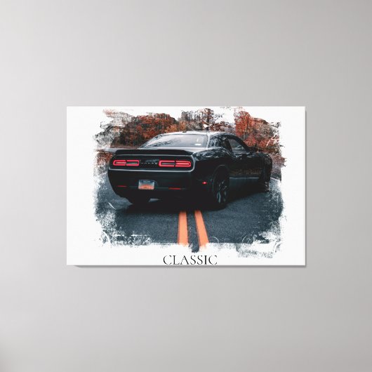 *~* Classic Muscle Car Antiek Oud Canvas Afdruk (Voorkant)
